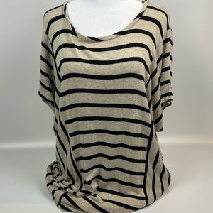 INC tan and black lightweight blouse. Size XL.